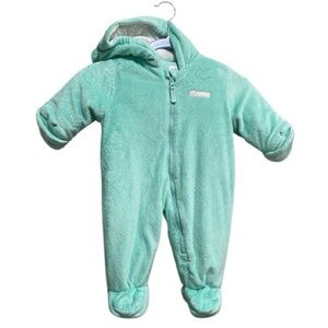 Carter’s Baby Bunting Snowsuit Green‎ Plush Hooded One-Piece 6–9M